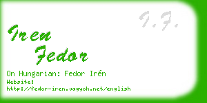 iren fedor business card
